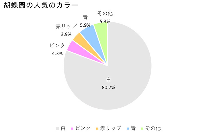 胡蝶蘭の人気のカラー